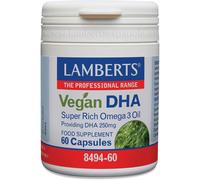 Lamberts Vegan Omega 3 DHA Algal Oil 60 Capsules