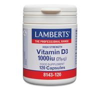 Lamberts Vitamin D3 Capsules - High Strength 1000iu Cholecalciferol - Immune, Bone & Muscle Support - 120 Capsules
