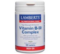 Lamberts Vitamin B-50 Complex Tablets - Moderate Strength B Vitamins for Energy, Mood & Nervous System - 120 Tablets