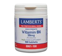 Lamberts Vitamin B6 50mg - High Strength Pyridoxine - 100 Vegan Tablets