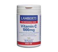Lamberts Vitamin C 1000mg - with 150mg Bioflavonoids & 100mg Rose HIPS - Immune Support - 120 Tablets