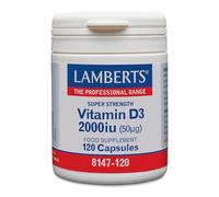 Lamberts Vitamin D3 2000iu - 50µg Cholecalciferol for Bone & Immune Support - Extra Strength - 120 Capsules
