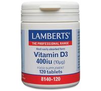 Lamberts Vitamin D3 400iu - 10µg Cholecalciferol for Bone & Immune Support - 120 Vegetarian Tablets