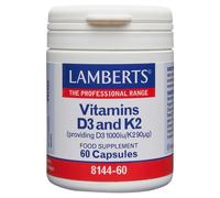 LAMBERTS Vitamin D3 and K2 - 60 Capsules
