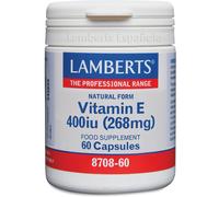 Lamberts Vitamin E 400Ui Natural as D-alpha Tocopherol 60 Capsules