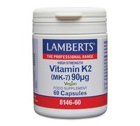 Lamberts Vitamin K2 90µg - MK-7 Menaquinone for Bone & Vascular Health - Long-Lasting Active Form - 60 Vegan Capsules