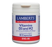 LAMBERTS Vitamins D3 2000 IU and K2 90Âµg - 90 Capsules