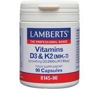 Lamberts Vitamins D3 2000iu and K2 90µg 90 Capsules