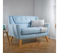 Lambeth Blue Fabric 2 Seater Sofa