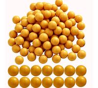 Lambid 100 X 68 Cal Nylon Balls Ammo Hard Solid Plastic Projectiles Less-Lethal 68 Caliber Self Defense Balls for Byrna SD/LE, S2/Pistelle X-68 (Gold)
