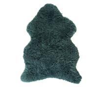 Lambland British Moorland Premium Sheepskin Rug Carpet Teal Blue Hand Cut and Finished (Single)