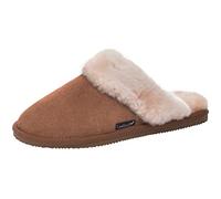 Lambland Ladies Sheepskin Lined Slip On Mule Slippers Chestnut Size UK 5