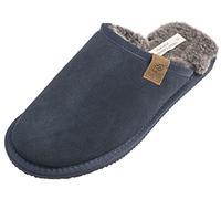Lambland Men's Luxury Sheepskin Mule Slippers in Navy Size UK10
