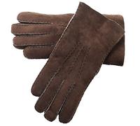 Lambland Men's Premium Lambskin Hand Sewn Cold Weather Winter Gloves (Brown, S (8.5"))