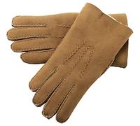 Lambland Men's Premium Lambskin Hand Sewn Cold Weather Winter Gloves (Tan, S (8.5"))