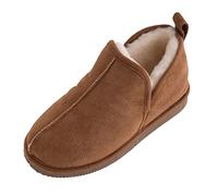 Lambland Men's Premium Sheepskin Boot Slippers Anti Slip Sole (Light Brown, UK Footwear Size System, Adult, Men, Numeric, Medium, 12)