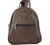 Lambland Womens / Ladies Genuine Leather Backpack with Zipped Straps