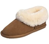 Lambland Women's Luxury Genuine Sheepskin Boot Slippers Hard Sole Ladies Slip On Fluffy Bootie (Brown, uk_footwear_size_system, adult, women, numeric, medium, numeric_8)