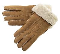 Lambland Women's Premium Lambskin Hand Sewn Cold Weather Winter Gloves (Tan, L (7.5"))
