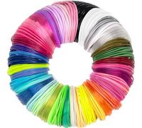 Lambluefly 3D Pen Accessories PLA, 40 Colours, Each 5 m Total 200 m, 3D Pen Filament with Templates & Silicone Finger Case, Filament 3D Pen 1.75 mm, 3D Pen Filapen for MYNT3D, SCRIB3D, ODRVM, Tecboss