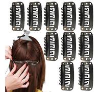 Lambo Chunni Clips with Safety | Heavy Duty Stainless Steel 6 Teeth Hair Extension Clip | Extension Clips, Hair Clips for Clip in Extensions, Wig Clips