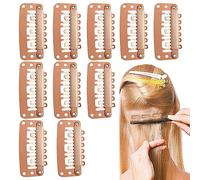 Lambo Chunni Clips with Safety | Heavy Duty Stainless Steel 6 Teeth Hair Extension Clip, Hair Extension Clips, Hair Clips for Clip-In Extensions, Wig Clips