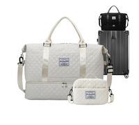 Lambo Gym Bag with Shoe Compartment, Large Gym Bag with Boot Compartment, Pack of 2 Hand Luggage Bags, Multi-Purpose Sports Bag with Shoe Compartment, Robust Sports Bag for Dry and Wet Separation for