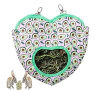 Lambo Hay Bag for Rabbits, Slow Feed Hay for Guinea Pig | Lightweight Folding Hay Feeders with 2 Metal Buckles for , Hamsters