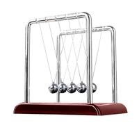 Lambo Newtons Cradle Balance Balls, Newtons Cradle Balance 5 Balls, Classic Newton Swing Ball - Scientific Physics Gadget, Learning Desk Toys for