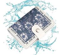Lambo Small Flowers Card Holder, Anti-Degaussing Pocket | PU Leather Pocket Credit Card Holder Case for Women
