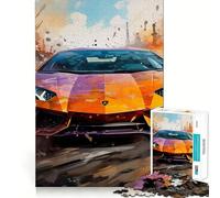 Lamborghini Aventador 1000 Piece Jigsaw Puzzle for Teenagers Decompress Tight Connection Fun Challenge Art Display (38x26cm)