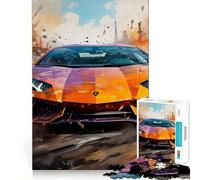 Lamborghini Aventador Adult Jigsaw Puzzles1000 Pieces DIY Play Perfect Connection Pattern Assemble Art Display (50x75cm)