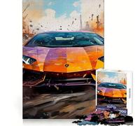 Lamborghini Aventador Adult Jigsaw Puzzles1000 Pieces DIY Play Perfect Connection Pattern Assemble Art Display (50x75cm)