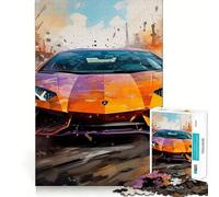 Lamborghini Aventador Jigsaw for Teenagers1000 Pieces Cognitive Boost Nice Thick Family Bond Santa Surprise (38x52cm)