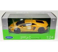 Lamborghini Aventador LP700-4 in yellow, 1:24 scale diecast car model from Welly