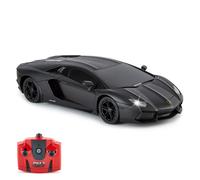 Lamborghini Aventador Official Licensed Remote Control Car with Working Lights, Radio Controlled On Road RC Car 1:24 Scale, 2.4Ghz Matte Black, Great