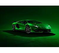 Lamborghini Aventador svj roadster Green Sports Sports Super Car Wall Art Poster Print available framed or unframed (A1 594 x 841mm)