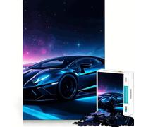 Lamborghini in Space Jigsaw Puzzle for Adults 1000 Pieces Mind Exercise Anxiety Relief Family Play Birthday Surprise (50x75cm)