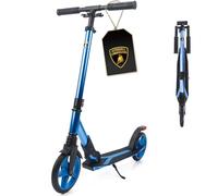 Lamborghini Kick Scooter for Kids Ages 8-12 - 200mm Big Wheels Foldable Scooter for Teens & Adult, Shock-Absorbing, Kickstand, Premium Aluminum City Scooters for Boys Girls, 220 lbs Max - Blue