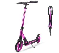Lamborghini Kick Scooter for Kids Ages 8-12 - 200mm Big Wheels Foldable Scooter for Teens & Adult, Shock-Absorbing, Kickstand, Premium Aluminum City Scooters for Boys Girls, 220 lbs Max- Purple Pink