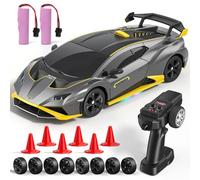 Lamborghini RC Drift Car, 1:24 Mini 4WD Remote Control Drift Cars with Full Proportional Throttle and LED Light, 25 KM/H Toy Car with Speed Adjustment, Toys Gifts for 6 7 8 9 10 11 12 Year Old Boy