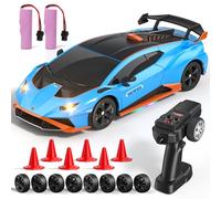 Lamborghini RC Drift Car, 1:24 Mini 4WD Remote Control Drift Cars with Full Proportional Throttle and LED Light, 25 KM/H Toy Car with Speed Adjustment, Toys Gifts for 6 7 8 9 10 11 12 Year Old Boy
