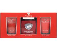 Lamborghini Sportivo Gift Set 125ml EDT Spray + 100ml Shower Gel + 100ml Aftershave Balm