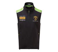 Lamborghini Squadra Corse Team Lightweight Gilet Full Zip Jacket - Official Merchandise - Black/Green - Mega Bargain Discount (XXL)