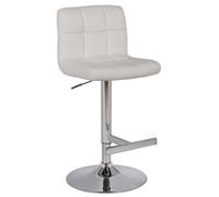 Lamboro Allegro Kitchen Bar Stool, Adjustable Height And Swivel Breakfast & Home Barstool, White