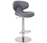 Lamboro Carcaso Deluxe Single Kitchen Bar Stool, Chrome Footrest, Adjustable Swivel Gas Lift, Breakfast Bar & Home Barstool, Charcoal Grey
