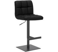 Lamboro Deluxe Allegro Bar Stool, Luxury Frame In Matt Black With Weighted Base , Kitchen Bar Stool, Black