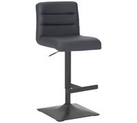 Lamboro Luscious Kitchen Bar Stool, Matt Black Footrest, Adjustable Swivel Gas Lift, Breakfast Bar & Home Barstool, Charcoal Grey