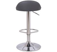 Lamboro Sorrento Deluxe, Footrest, Kitchen Bar Stool, Height Adjustable Swivel Gas Lift, Home Bar & Breakfast Faux-Leather Barstool, Black