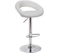 Lamboro Sorrento Kitchen Bar Stool, Adjustable Height, Home Bar & Breakfast Barstool, White